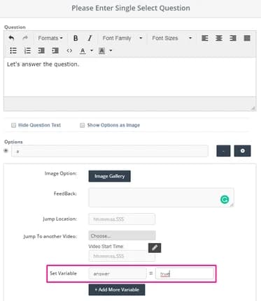 Free Text Question Element