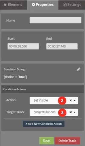 Select Target Element and Action