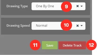 Sync and speed settings