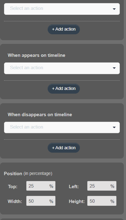 Extended property panel