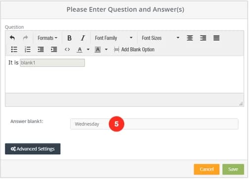 Answer Fields