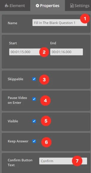 Right Panel Settings