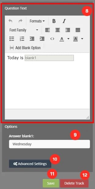 Edit Question Fields