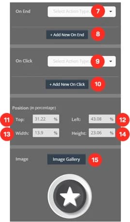 Click action options