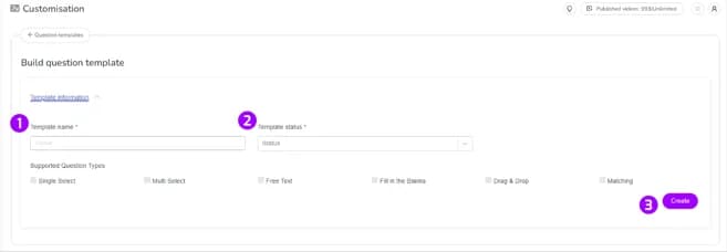 Create New Question Template