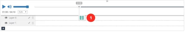 Video element in layer timeline